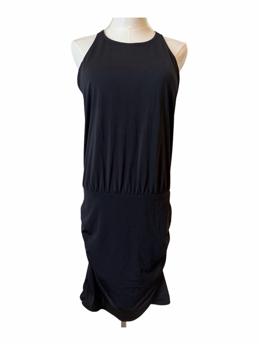 Athleta Black Midi Halter Sports Dress Size M